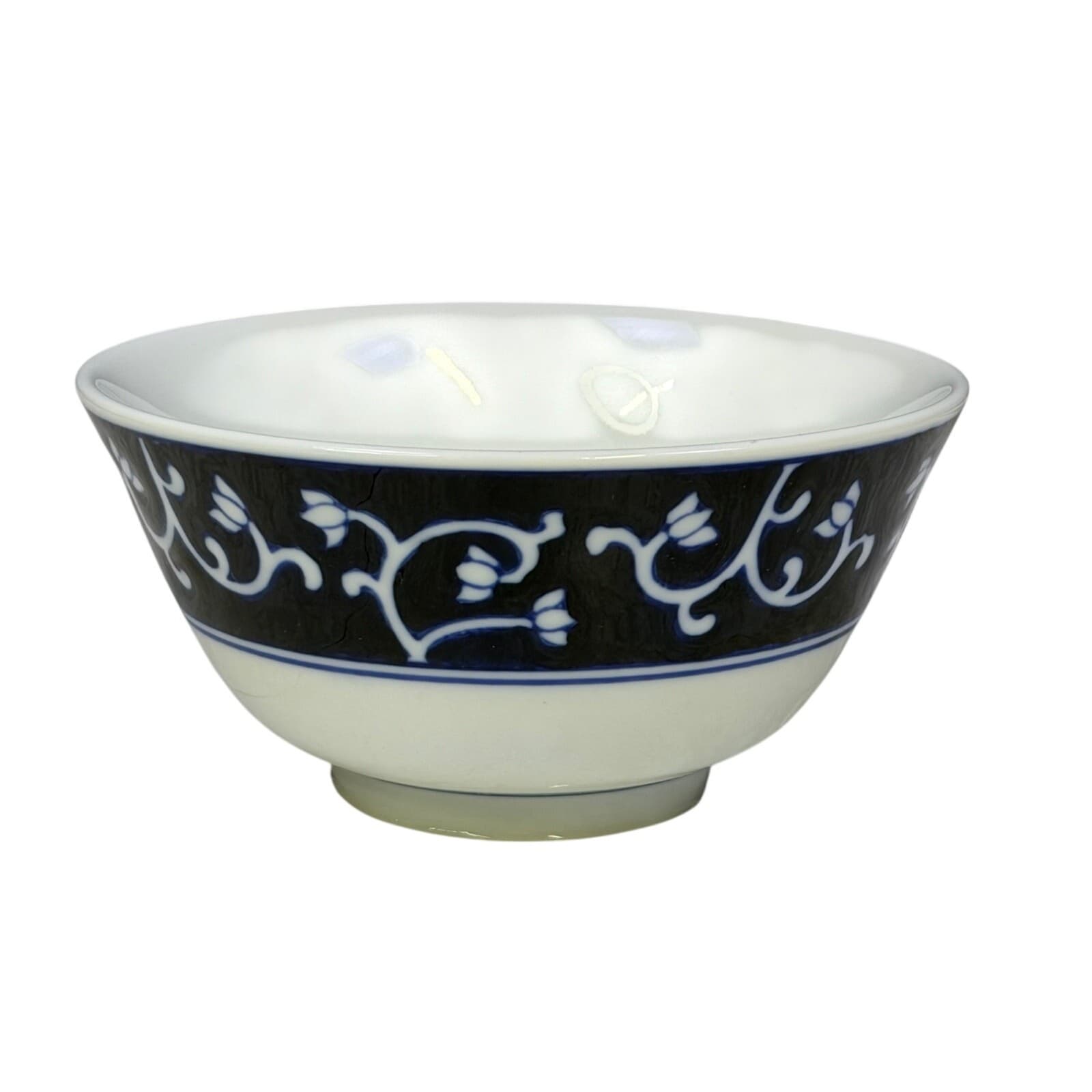Pier 1 Mandarin Bowls Blue White Porcelain 5.5" Rice Soup Bowls China-Set of 4 - Thumbnail 2