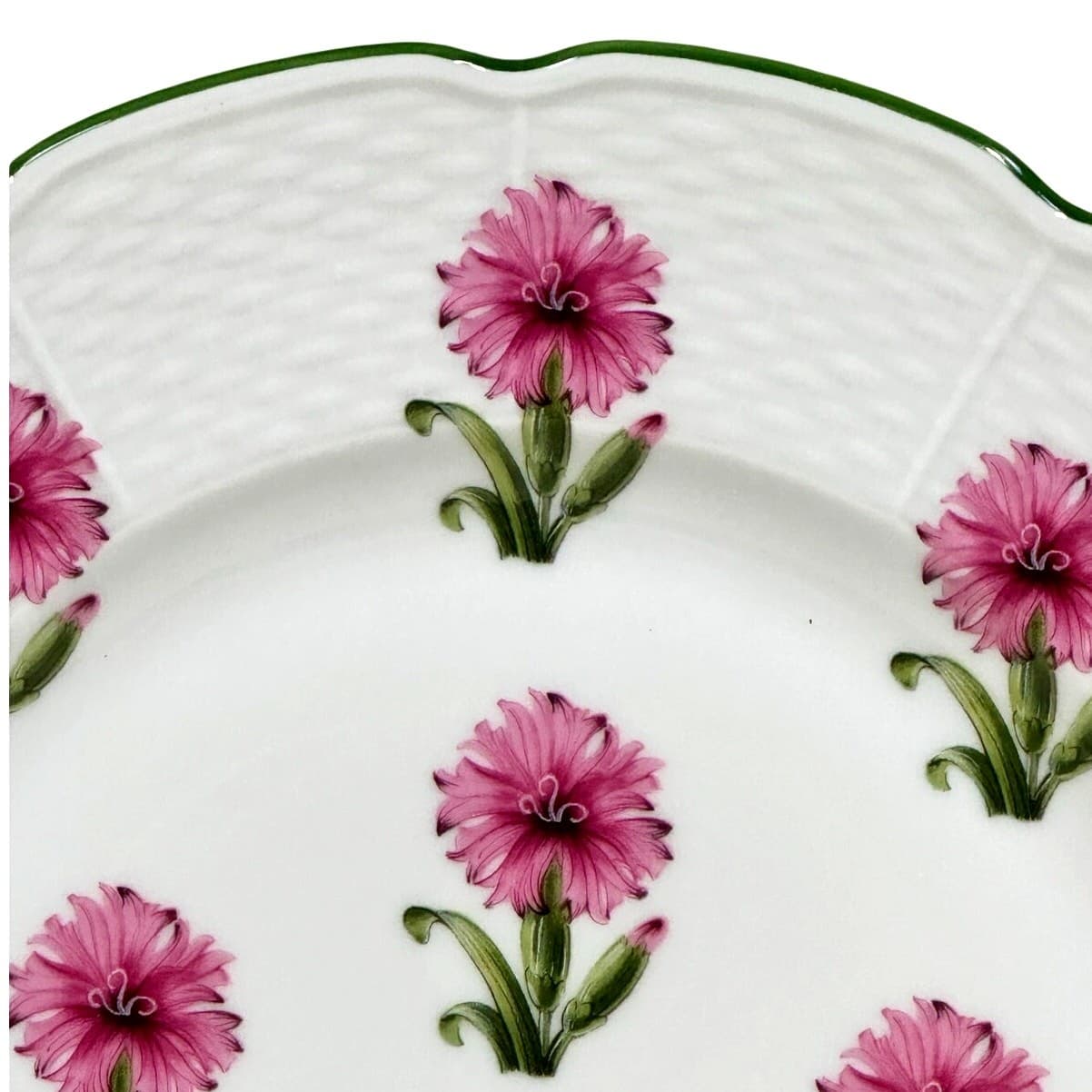 Raynaud Limoges Retired 1995-2018 'Villandry Rose' Handled 11" Cake Plate-Rare - Thumbnail 2