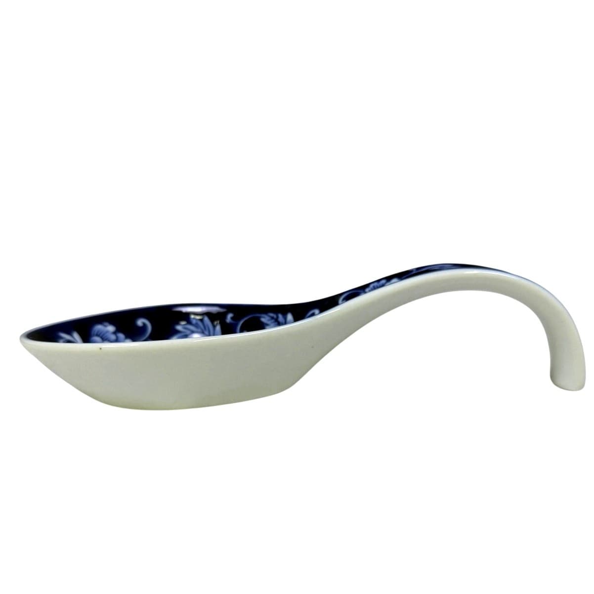 Pier 1 Mandarin Spoon Rest Blue White Porcelain Kitchen Utensil Rest 9.5” - Thumbnail 2