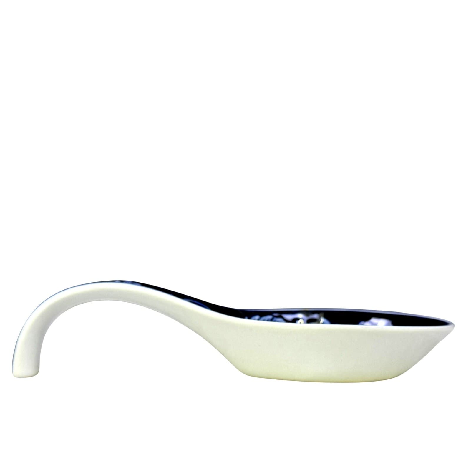 Pier 1 Mandarin Spoon Rest Blue White Porcelain Kitchen Utensil Rest 9.5” - Thumbnail 4