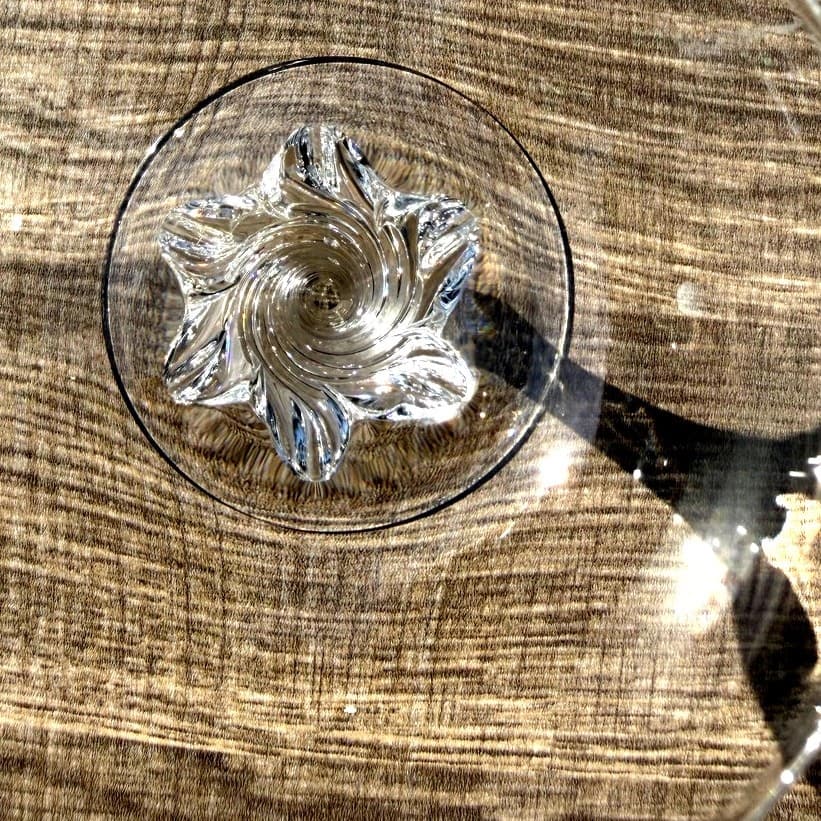 Clear Champagne(2)/Cordial(1) Swirl Base Stemware 4 5/8” Elegant Vintage Barware - Thumbnail 4