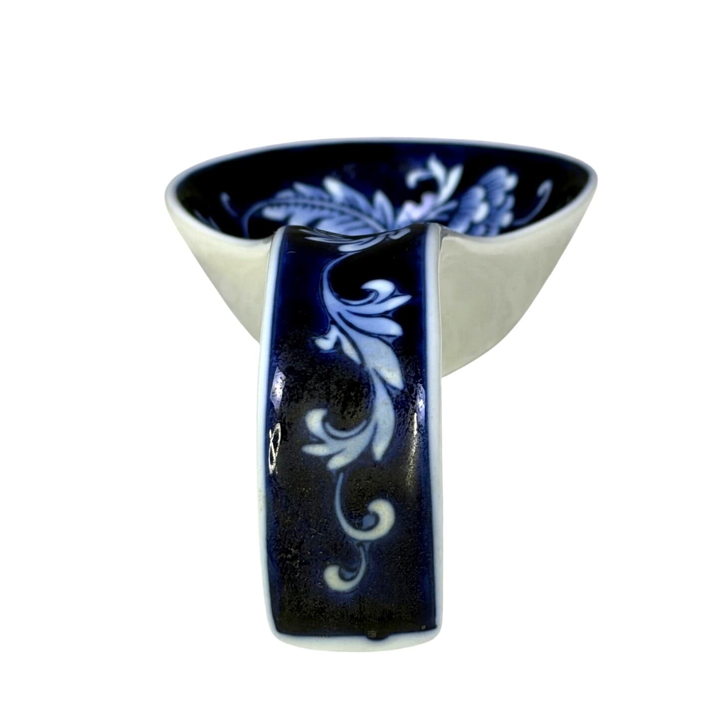 Pier 1 Mandarin Spoon Rest Blue White Porcelain Kitchen Utensil Rest 9.5” - Thumbnail 5