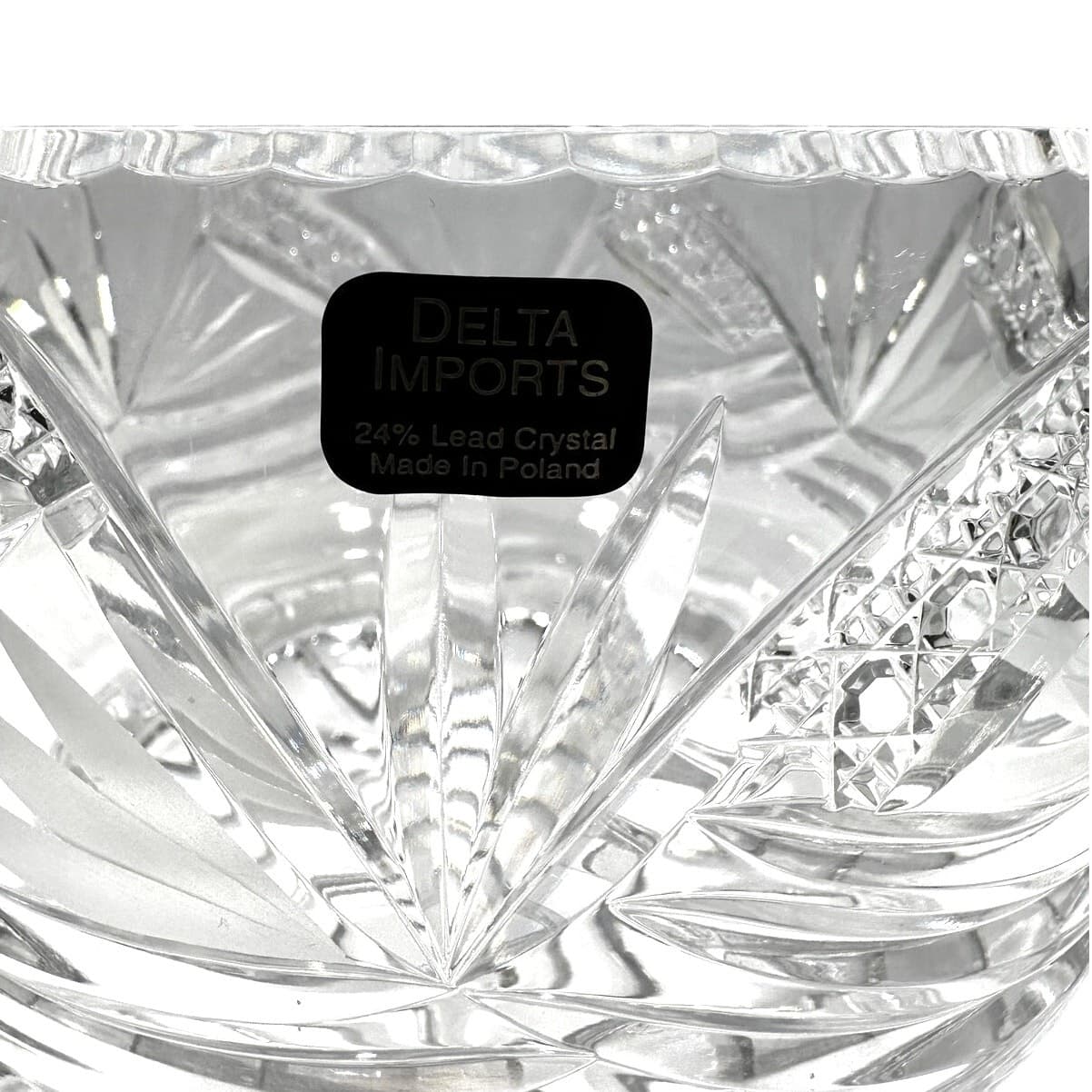 Delta Imports Poland Cut 24%Lead Crystal Vintage Round Centerpiece Bowl-Stunning - Thumbnail 5