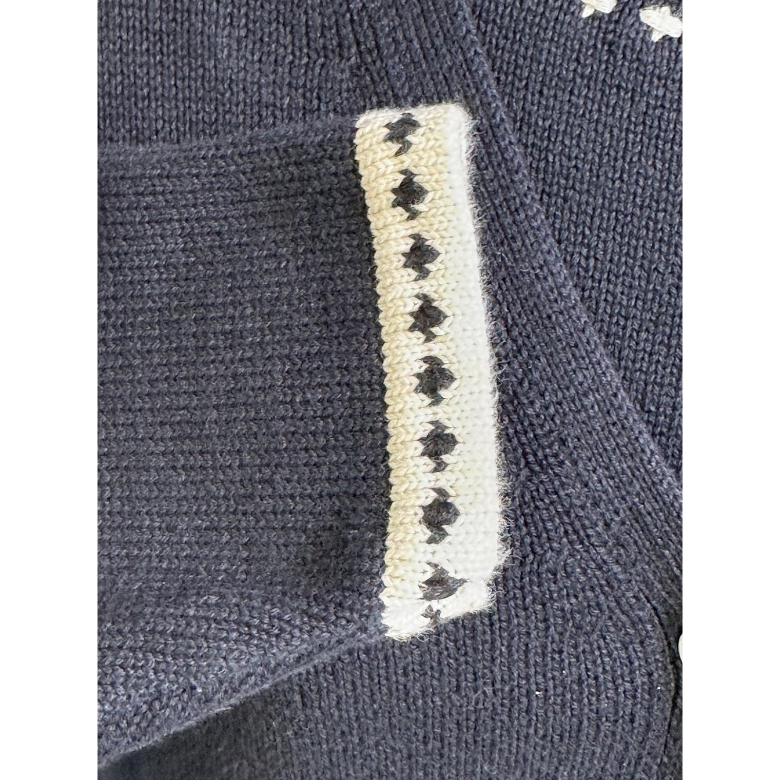 Cambridge Spirit Vintage 2-Piece Black Cotton Sweater Set Floral Accents-Medium - Thumbnail 10