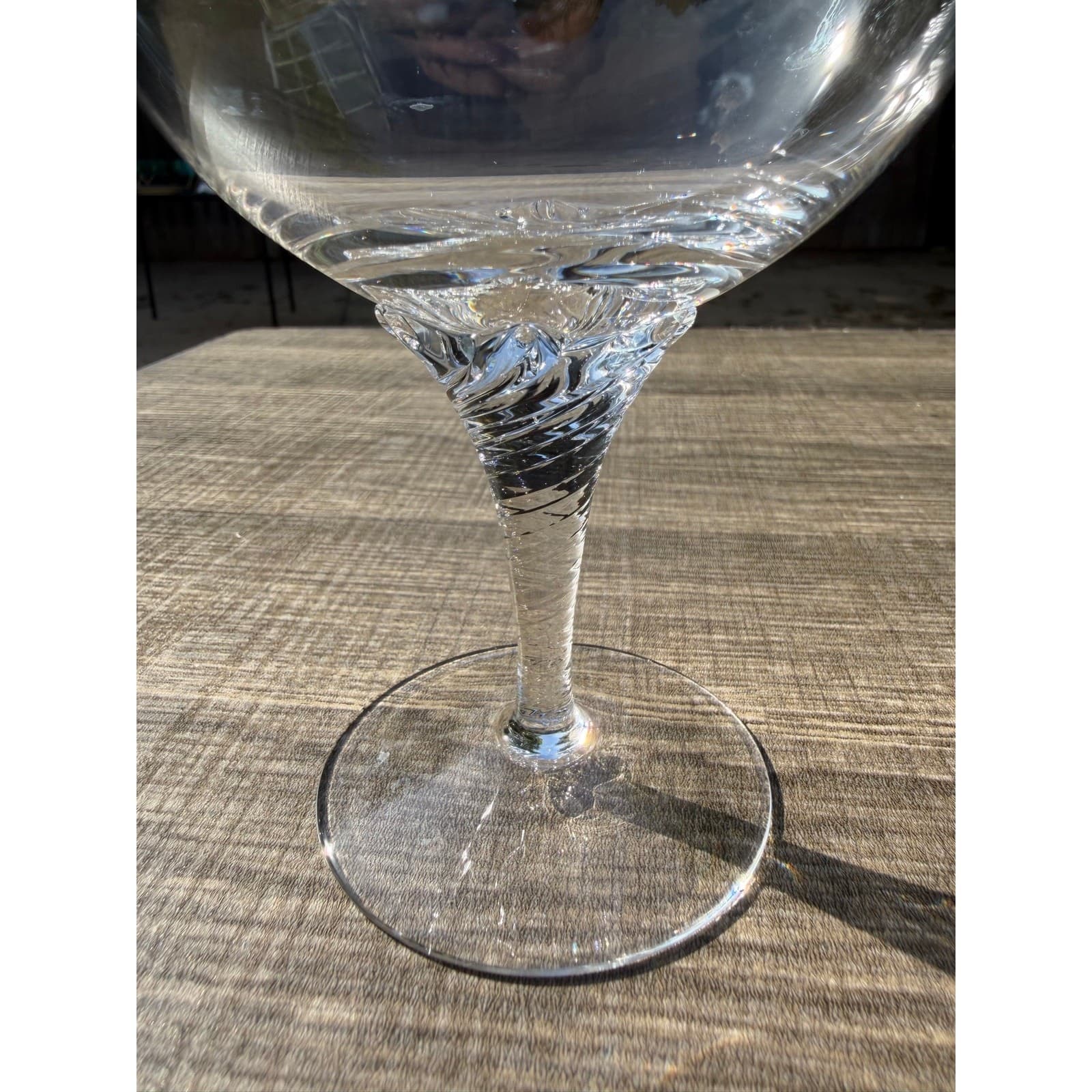 Clear Champagne(2)/Cordial(1) Swirl Base Stemware 4 5/8” Elegant Vintage Barware - Thumbnail 7