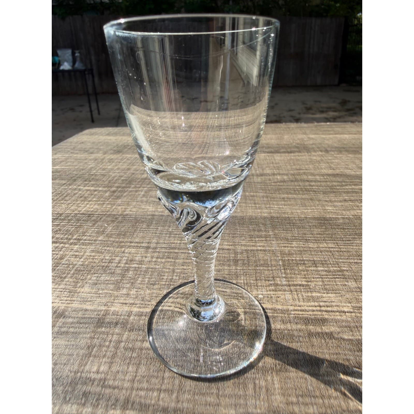 Clear Champagne(2)/Cordial(1) Swirl Base Stemware 4 5/8” Elegant Vintage Barware - Thumbnail 8