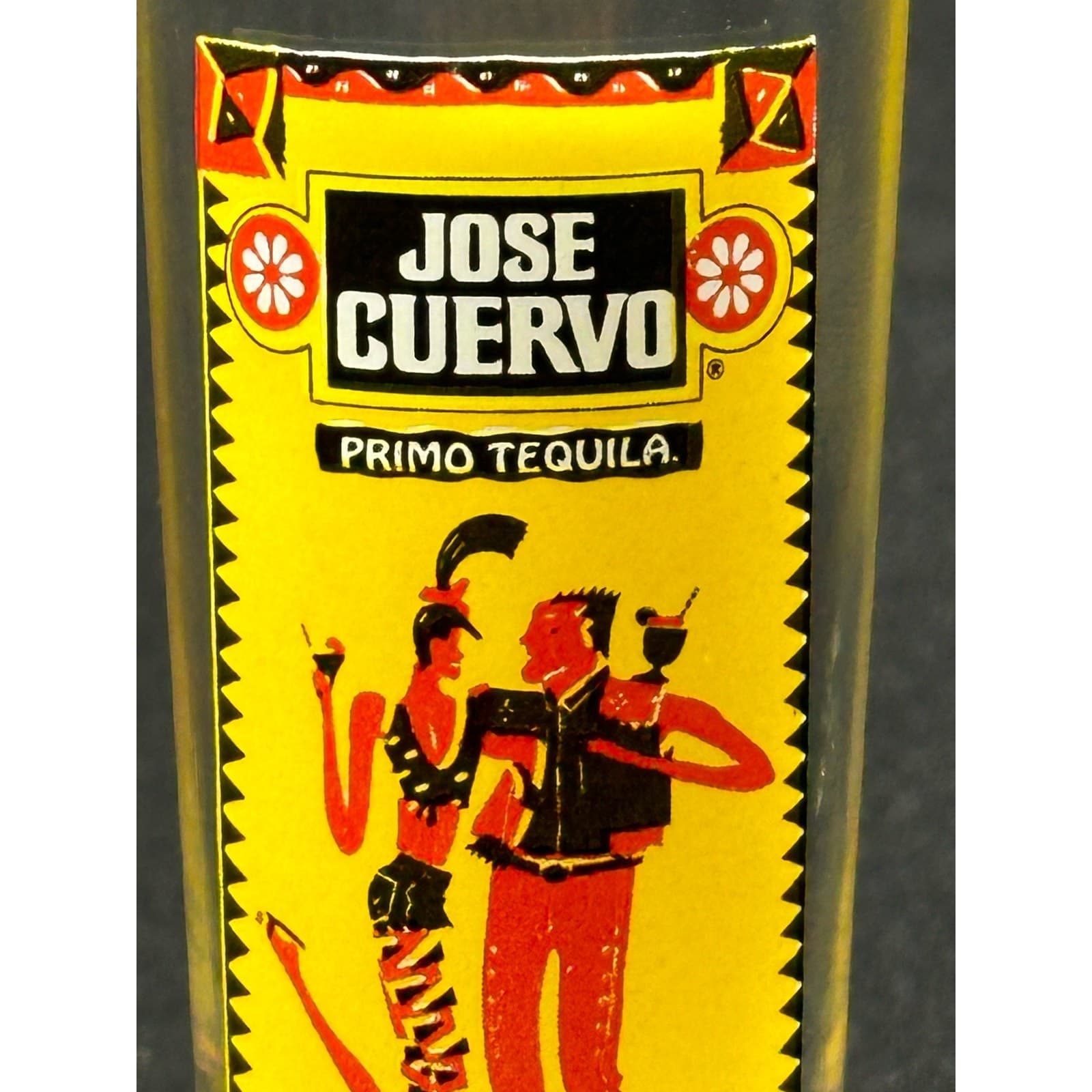 Jose Cuervo 3-1/2" Tall Slim Shot Glass Primo Tequila 1994 Vintage - Thumbnail 3