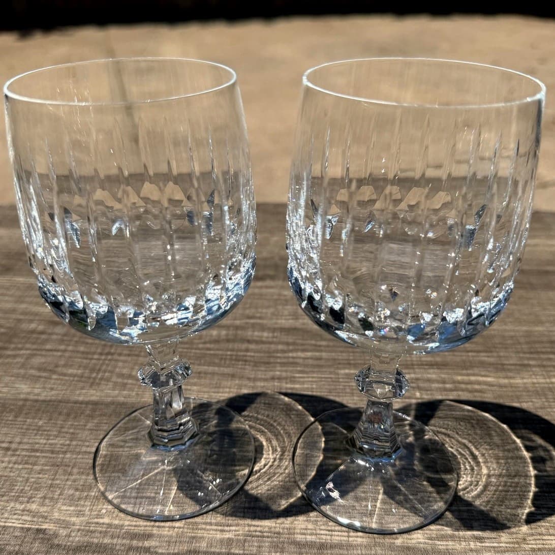Schott Zwiesel Tango Crystal Water Goblets Glasses Set of 2 Retired Etched Z - Thumbnail 5