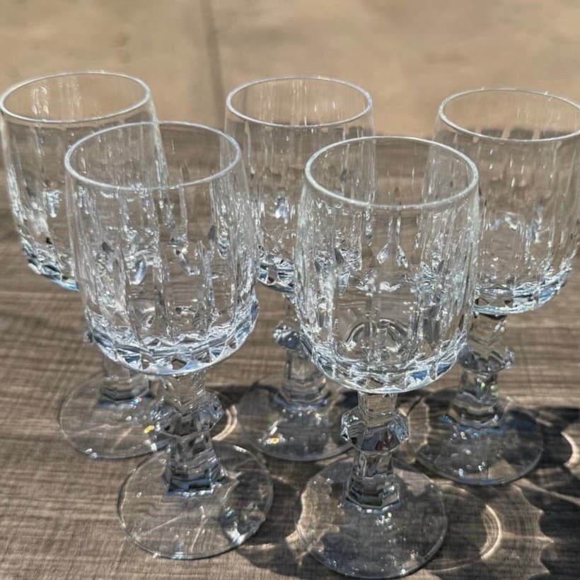 Schott Zwiesel Tango Crystal Stemmed Cordial Glasses Set of 5 Retired Etched Z - Thumbnail 9