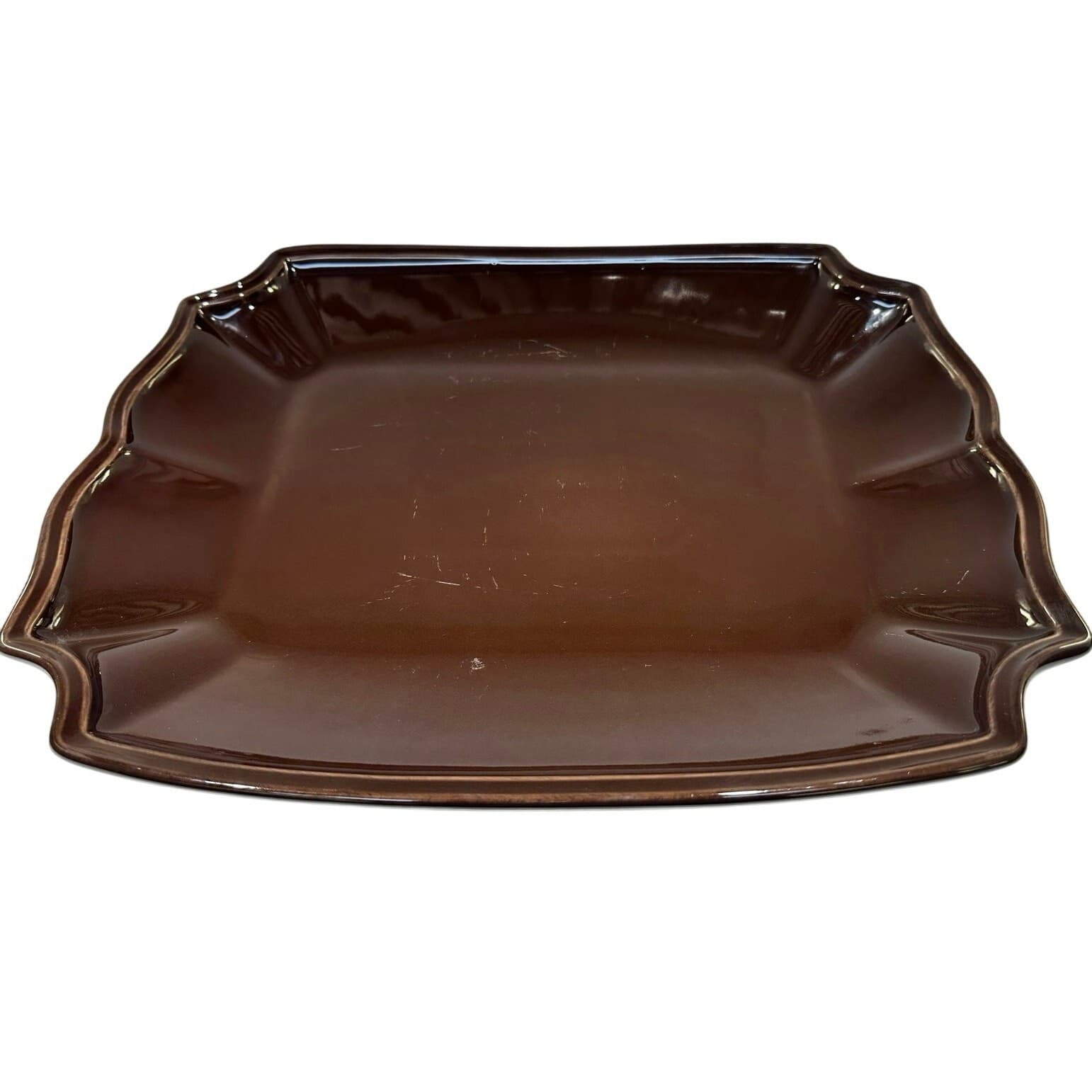 Noble Excellence Toscano Brown Covered Casserole Dish with Lid and 17" Platter - Thumbnail 6