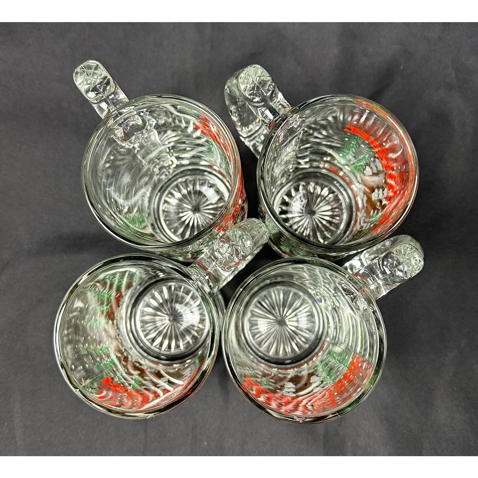 1989 Anheuser Busch Budweiser Clydesdale Christmas Beer Mugs Set of 4 - Thumbnail 4
