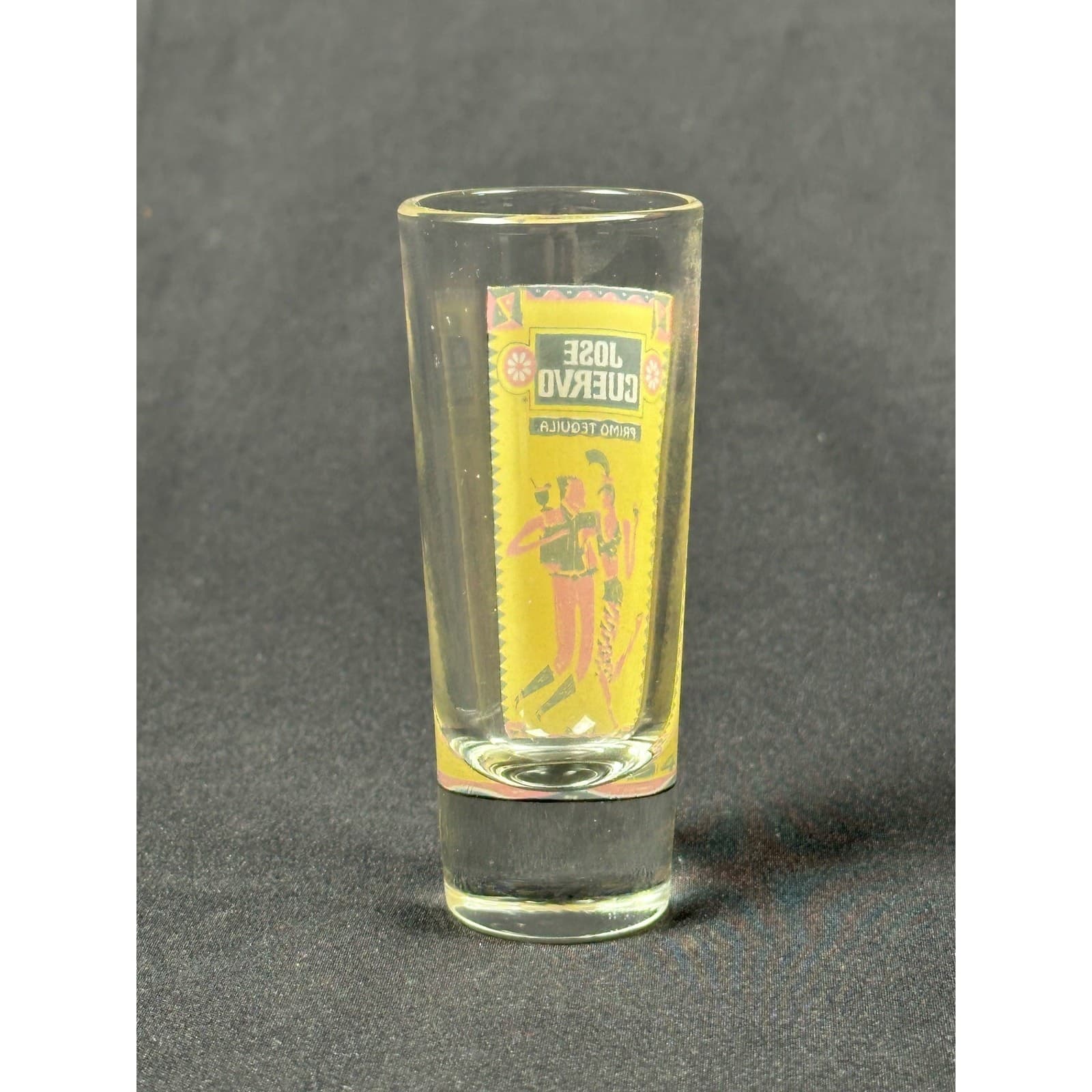 Jose Cuervo 3-1/2" Tall Slim Shot Glass Primo Tequila 1994 Vintage - Thumbnail 4