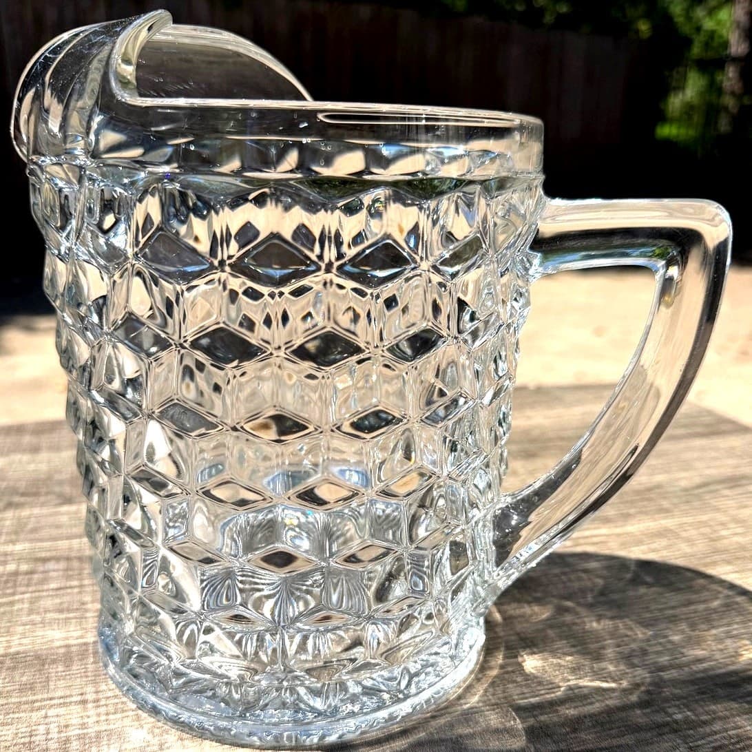 Fostoria American Clear 70 oz Jug Pitcher 2056 Pressed Glass Vintage USA