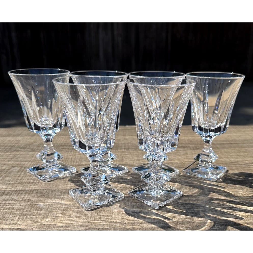 Cristal de Sevres Rare 'Hudson' French Crystal Stemware Glasses w/Box Set of 6 - Thumbnail 3