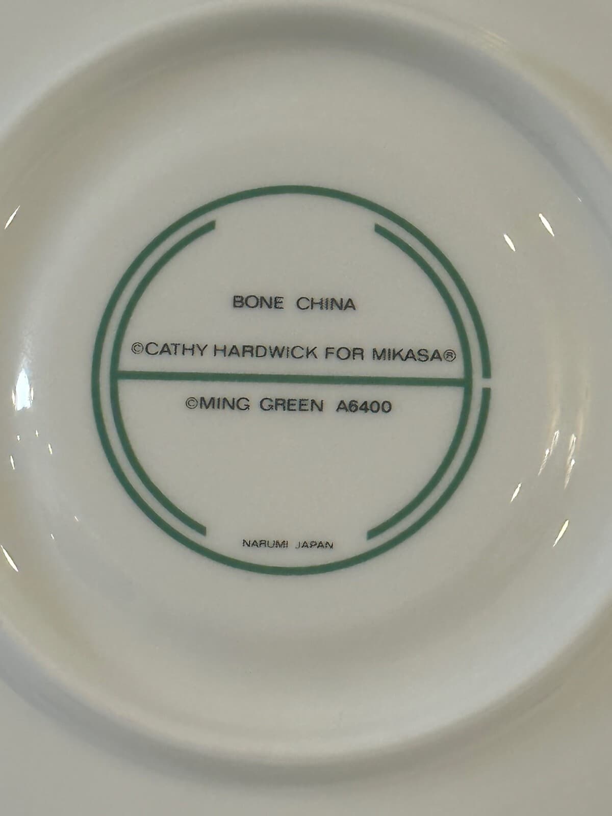 Mikasa Cathy Hardwick Ming Green Saucer Excellent - Thumbnail 3