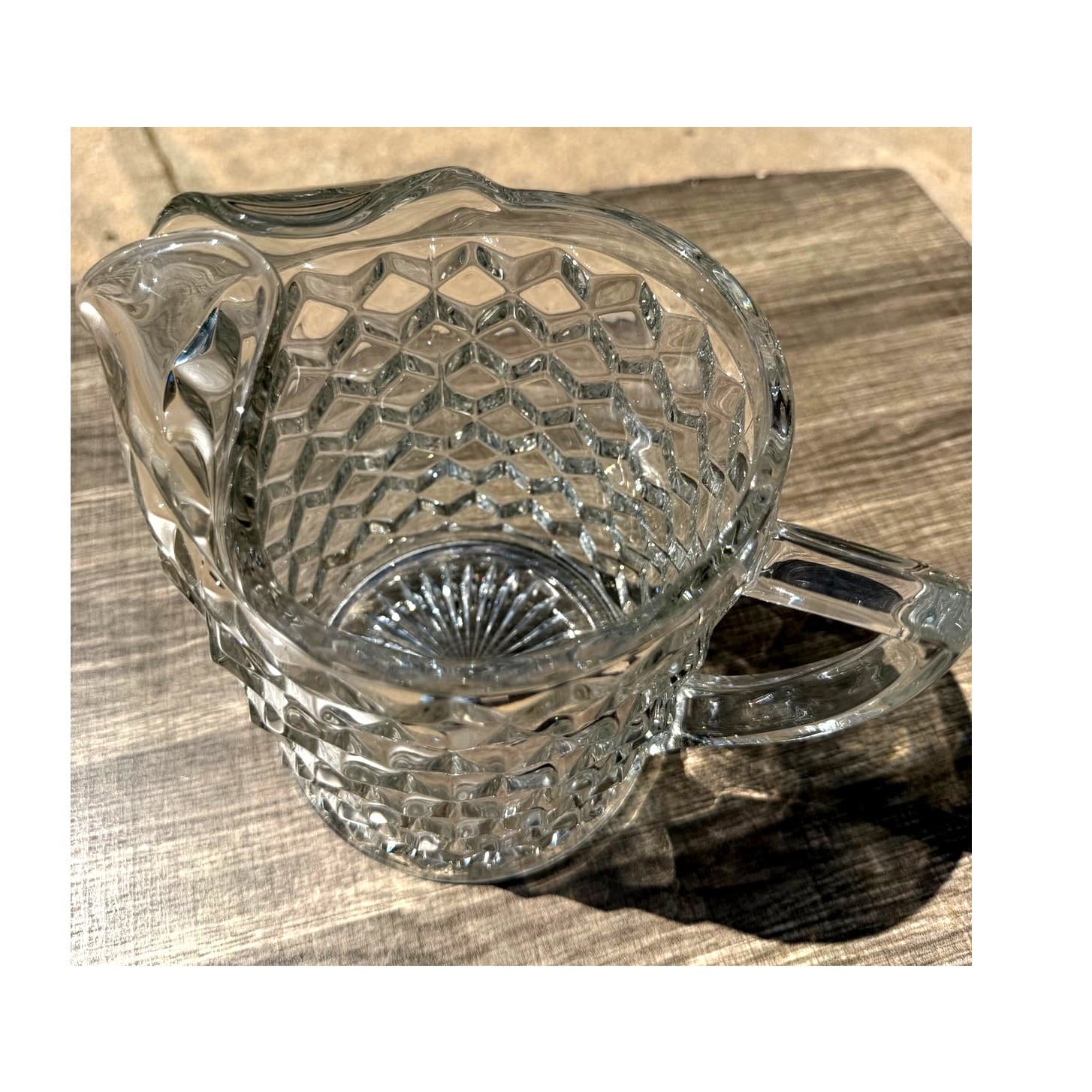 Fostoria American Clear 70 oz Jug Pitcher 2056 Pressed Glass Vintage USA - Thumbnail 5