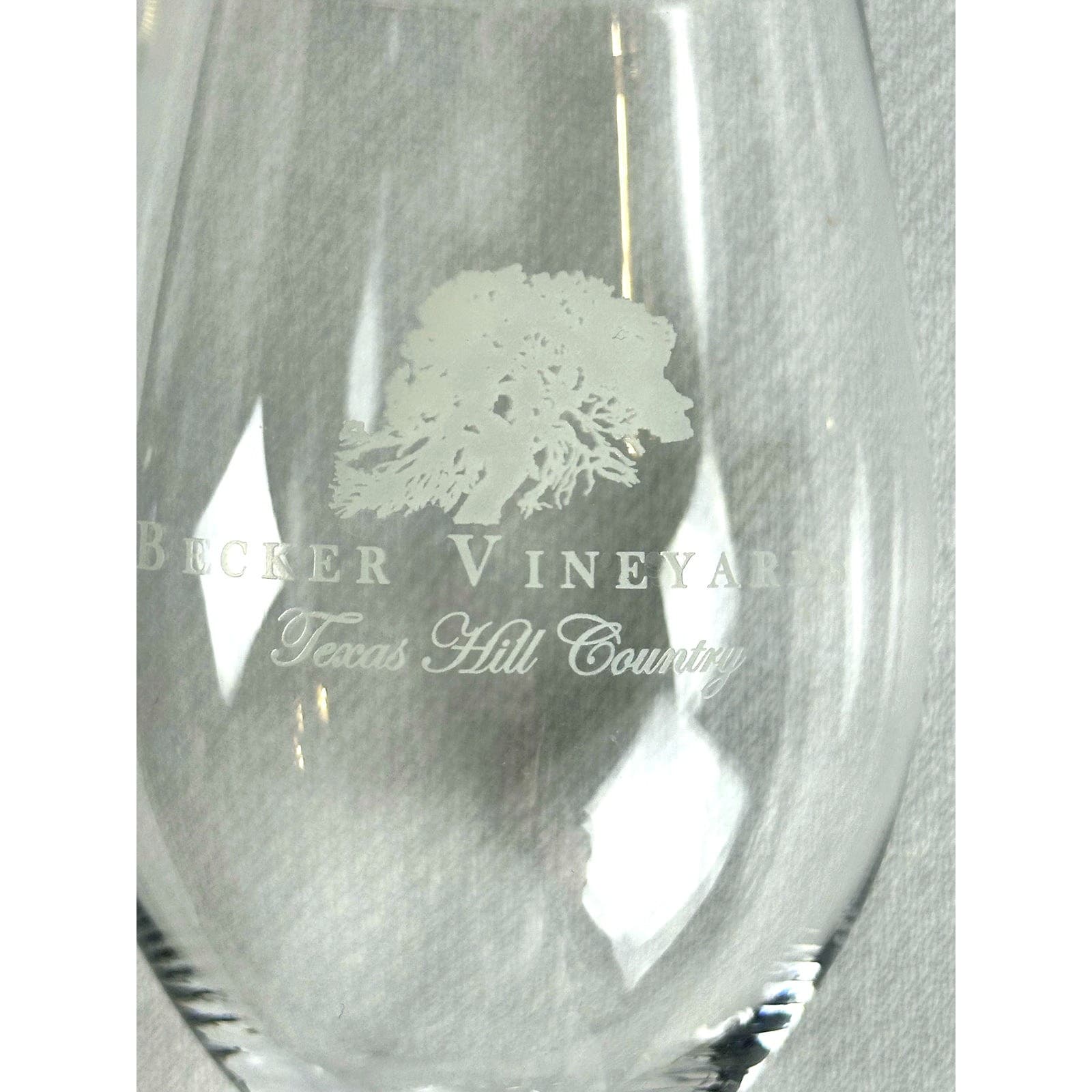 Becker Vineyards Texas Hill Country RIEDEL Degustazione Wine Glass 8.75" EUC - Thumbnail 4