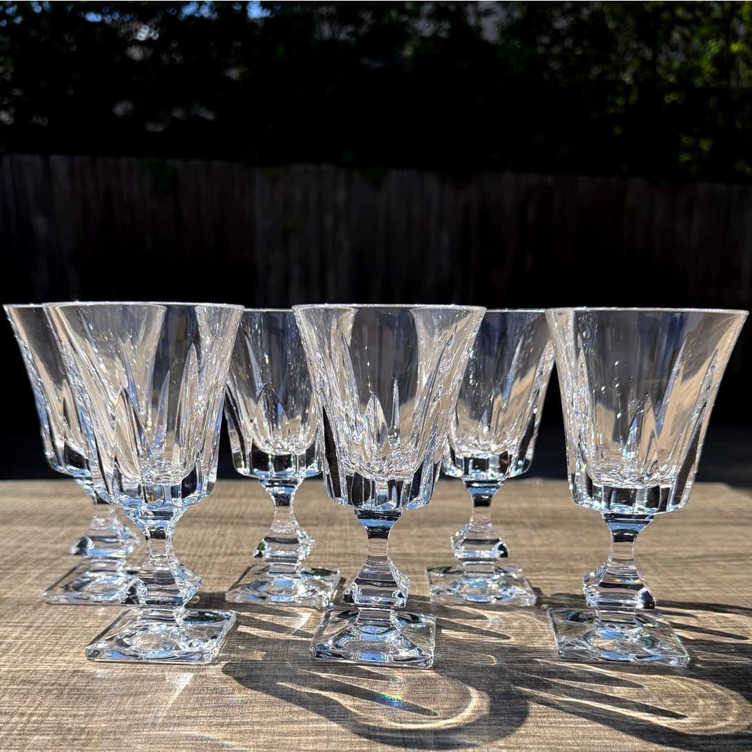 Cristal de Sevres Rare 'Hudson' French Crystal Stemware Glasses w/Box Set of 6 - Thumbnail 5