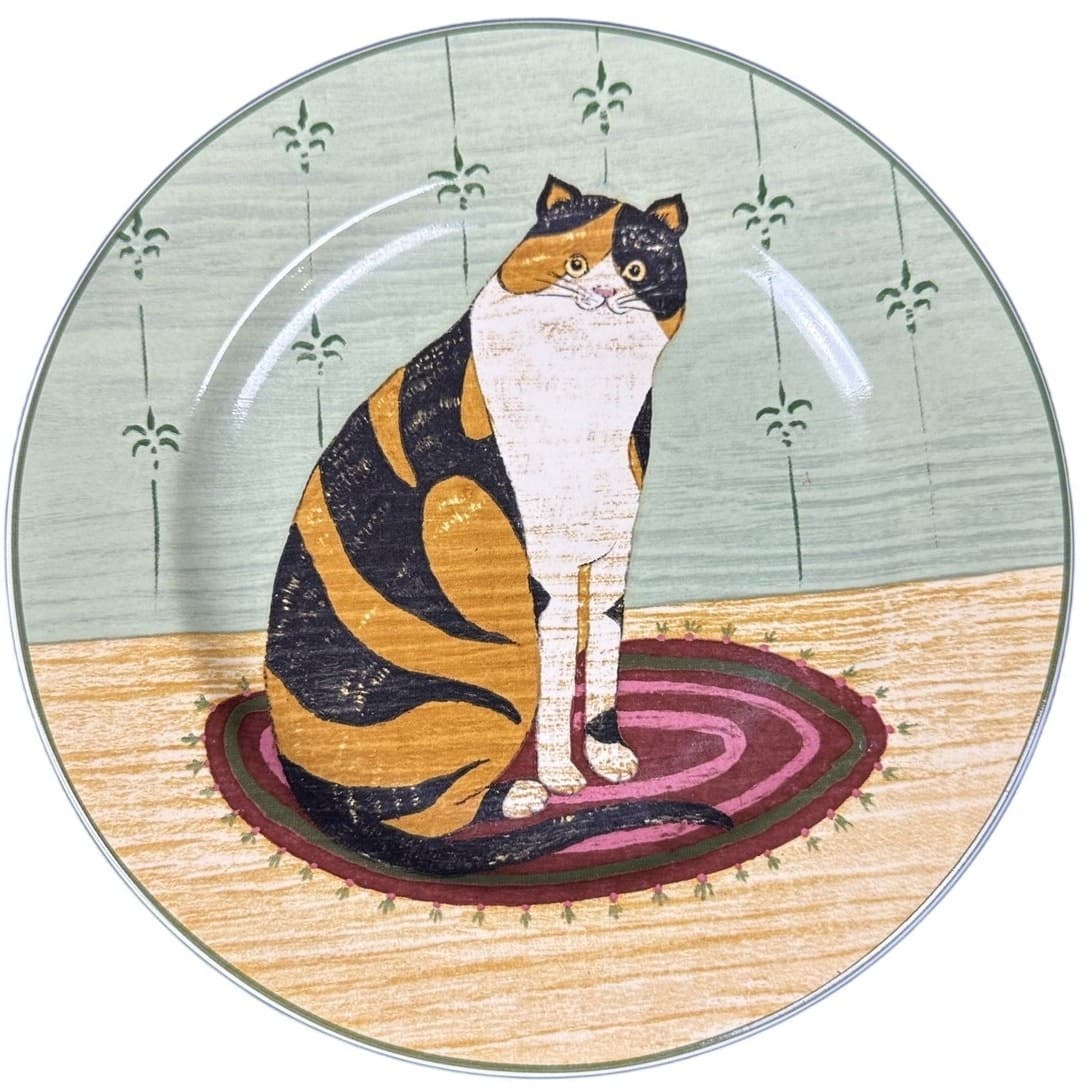 Warren Kimball Cat Collection Sakura Oneida 8-1/4" Salad Dessert Plates Set of 4 - Thumbnail 5