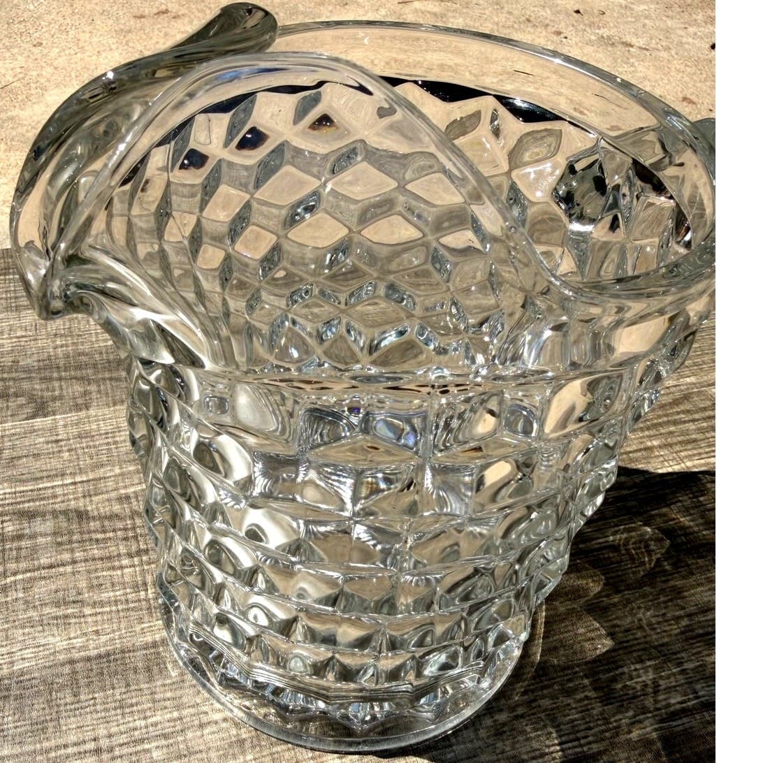Fostoria American Clear 70 oz Jug Pitcher 2056 Pressed Glass Vintage USA - Thumbnail 8