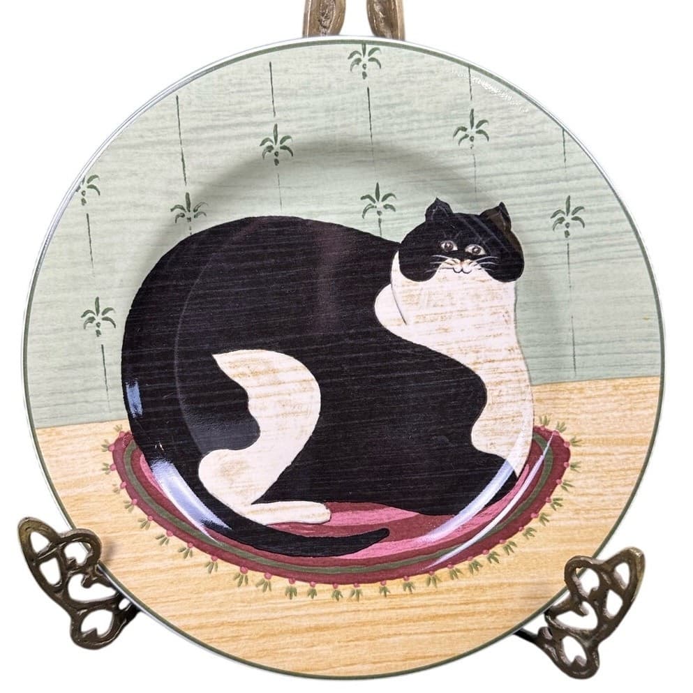 Warren Kimball Cat Collection Sakura Oneida 8-1/4" Salad Dessert Plates Set of 4 - Thumbnail 2