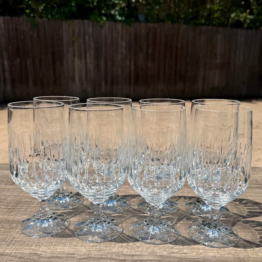 Schott Zwiesel Tango Crystal Iced Tea Goblets Glasses Set of 8 Retired Etched\ - Thumbnail 9