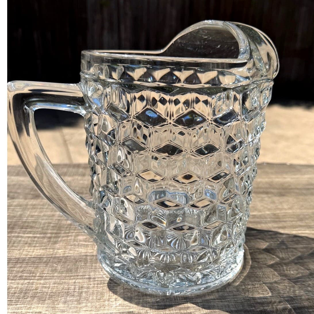 Fostoria American Clear 70 oz Jug Pitcher 2056 Pressed Glass Vintage USA - Thumbnail 6