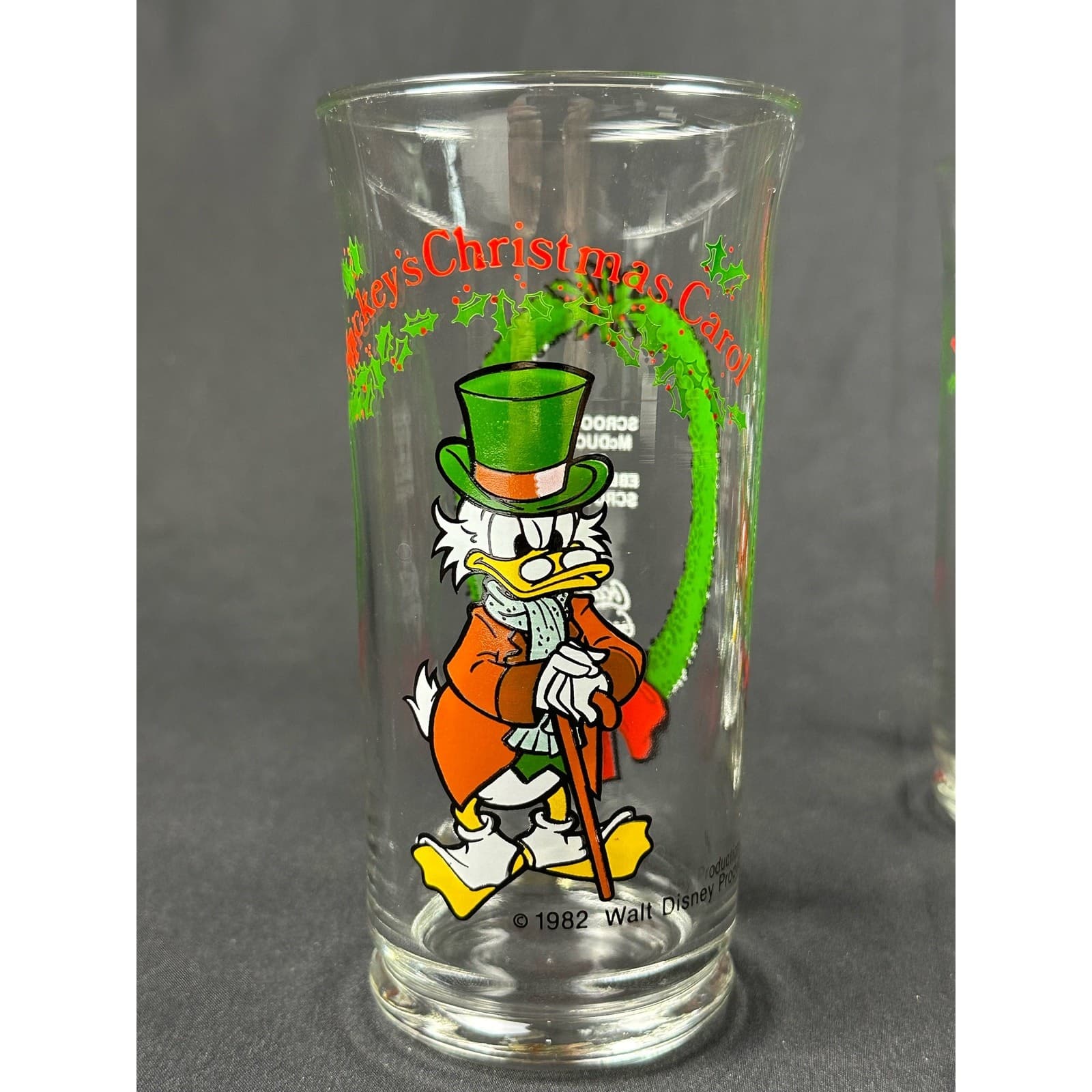 1982 Coca-Cola Disney Mickey’s Christmas Carol Scrooge McDuck Set of 4 Glasses - Thumbnail 2