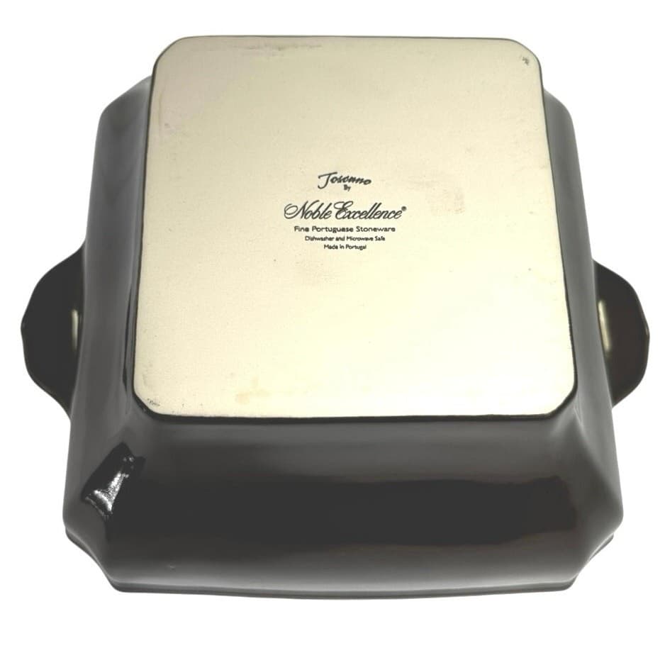 Noble Excellence Toscano Brown Covered Casserole Dish with Lid and 17" Platter - Thumbnail 9