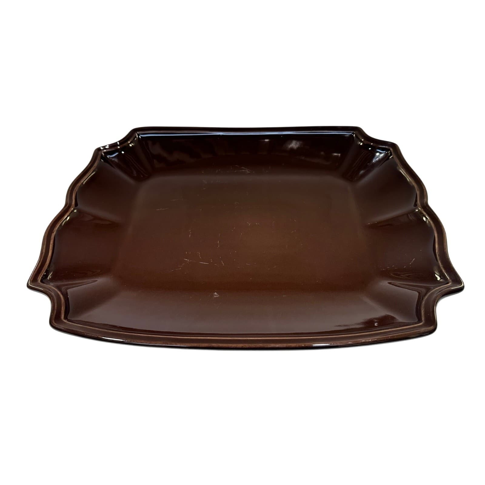 Noble Excellence Toscano Brown Covered Casserole Dish with Lid and 17" Platter - Thumbnail 11