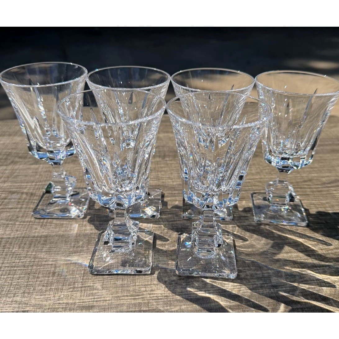 Cristal de Sevres Rare 'Hudson' French Crystal Stemware Glasses w/Box Set of 6 - Thumbnail 7