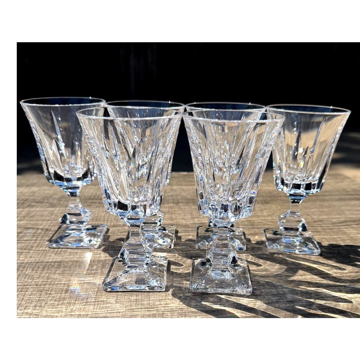 Cristal de Sevres Rare 'Hudson' French Crystal Stemware Glasses w/Box Set of 6 - Thumbnail 10