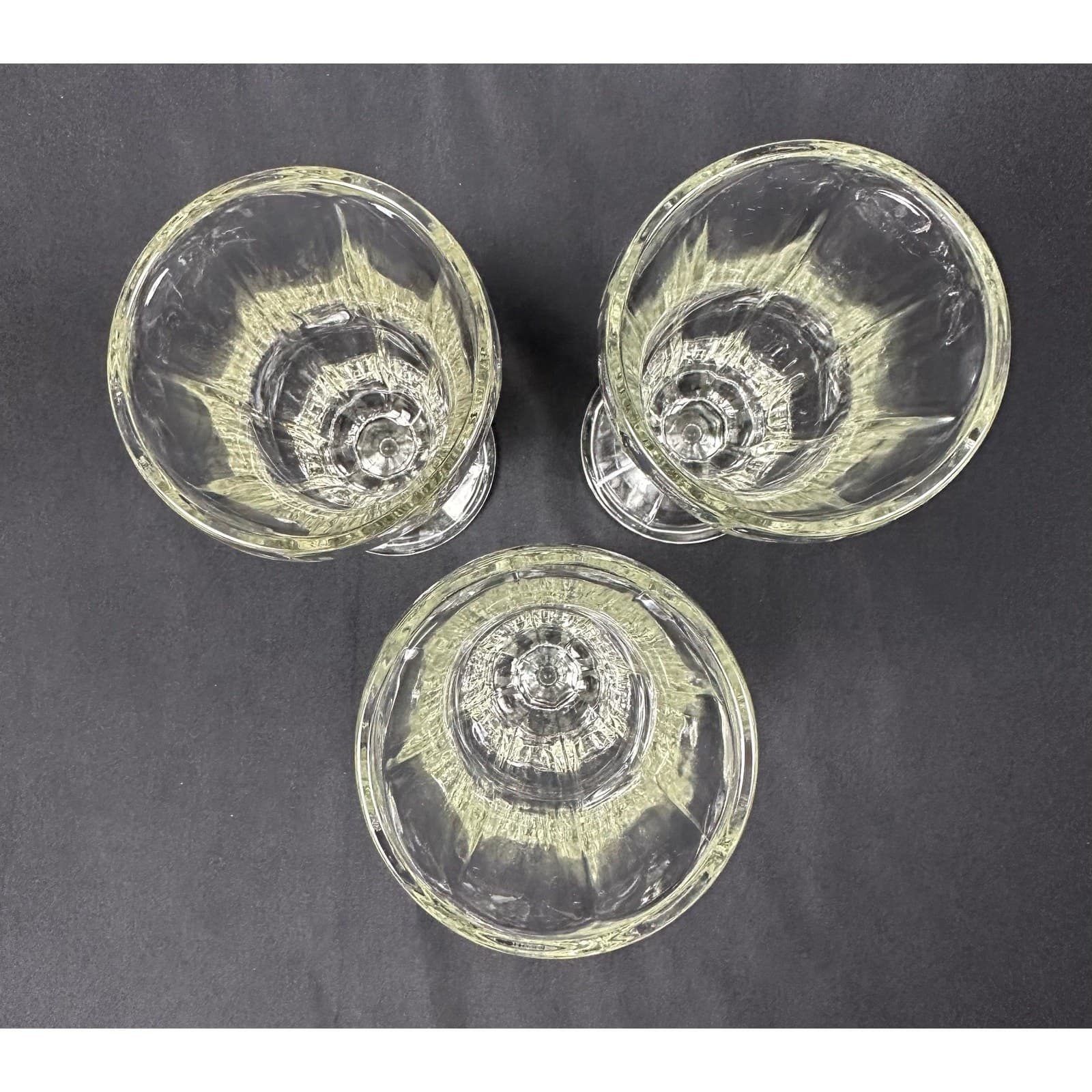 Vintage Old Fashion 6-3/4" Footed Ice Cream Parlor Glasses Set of 3 - Thumbnail 3