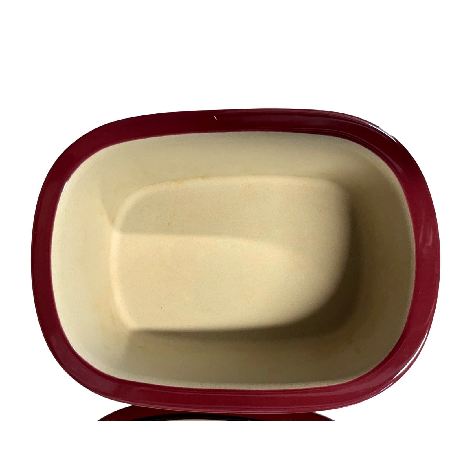 Pampered Chef Cranberry Deep Roaster Covered Baker Stoneware 3.1 QT Dutch Oven - Thumbnail 5