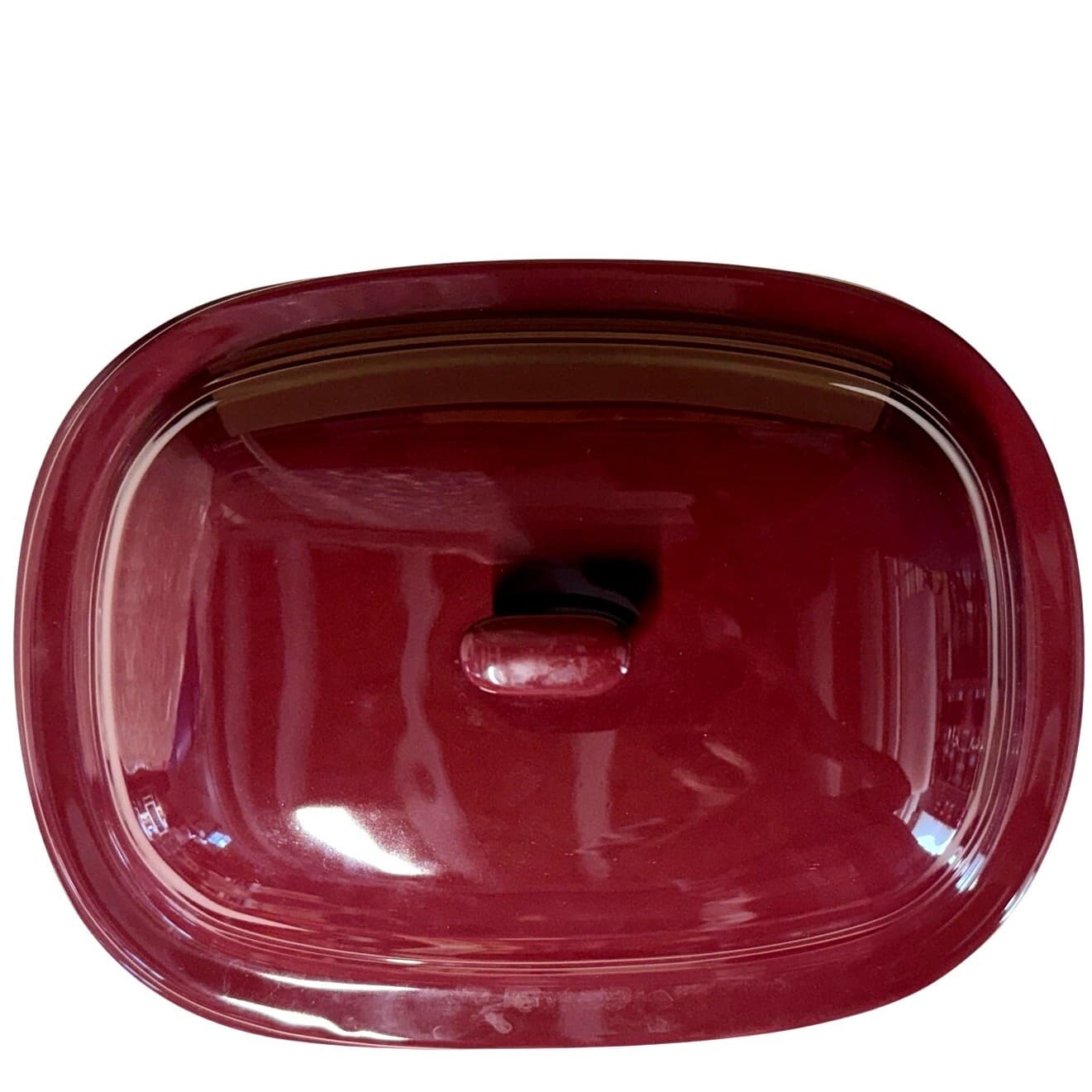 Pampered Chef Cranberry Deep Roaster Covered Baker Stoneware 3.1 QT Dutch Oven - Thumbnail 4