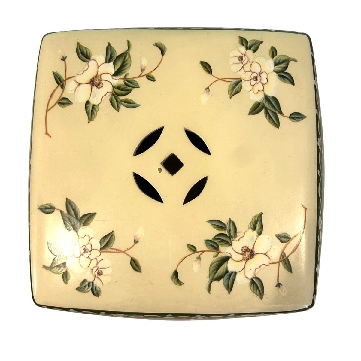 Chinese Porcelain 17-inch Garden Stool Elegant Magnolia Floral Design - Thumbnail 5