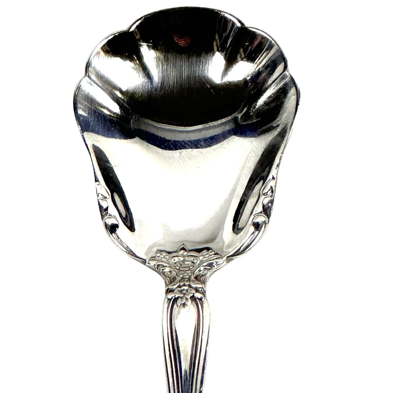Oneida Michelangelo Cube Stainless Sugar Spoon-Excellent! - Thumbnail 2