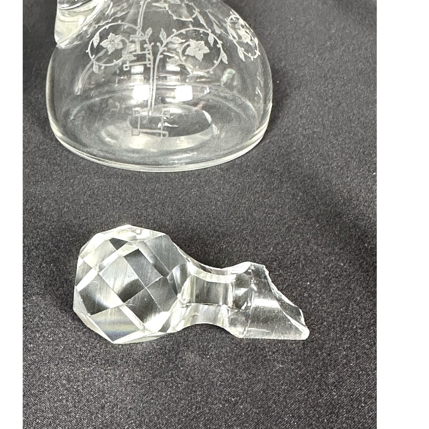 Fostoria Antique 1920's Etch 212 Crystal Cruet-Extremely Rare Find! - Thumbnail 5