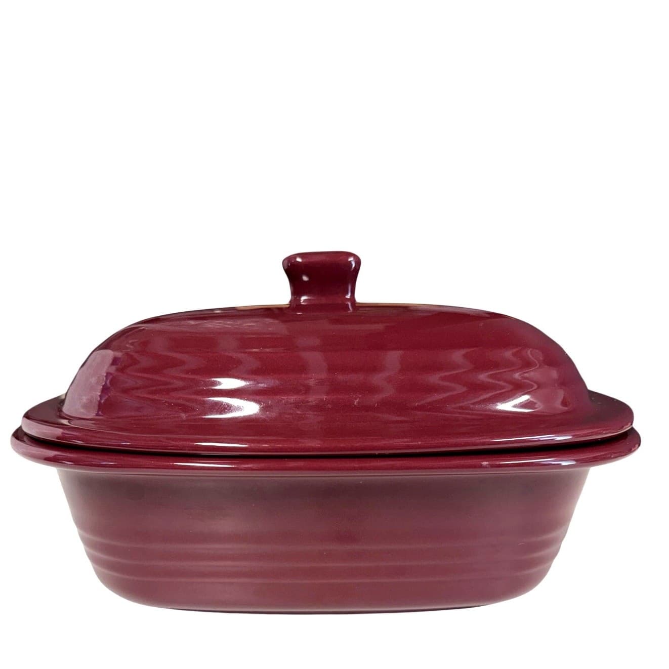 Pampered Chef Cranberry Deep Roaster Covered Baker Stoneware 3.1 QT Dutch Oven - Thumbnail 3