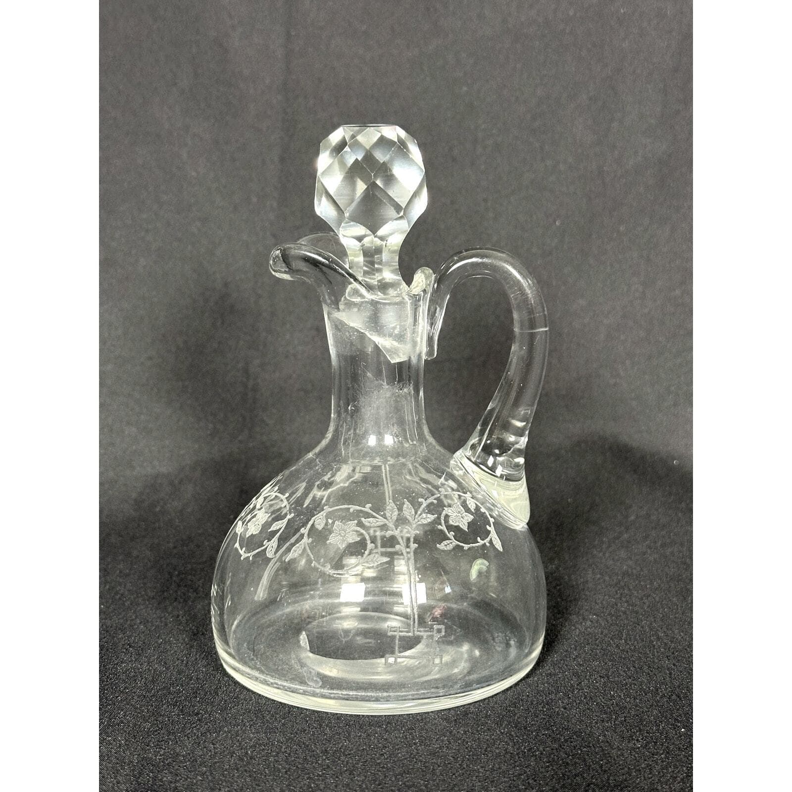 Fostoria Antique 1920's Etch 212 Crystal Cruet-Extremely Rare Find! - Thumbnail 3