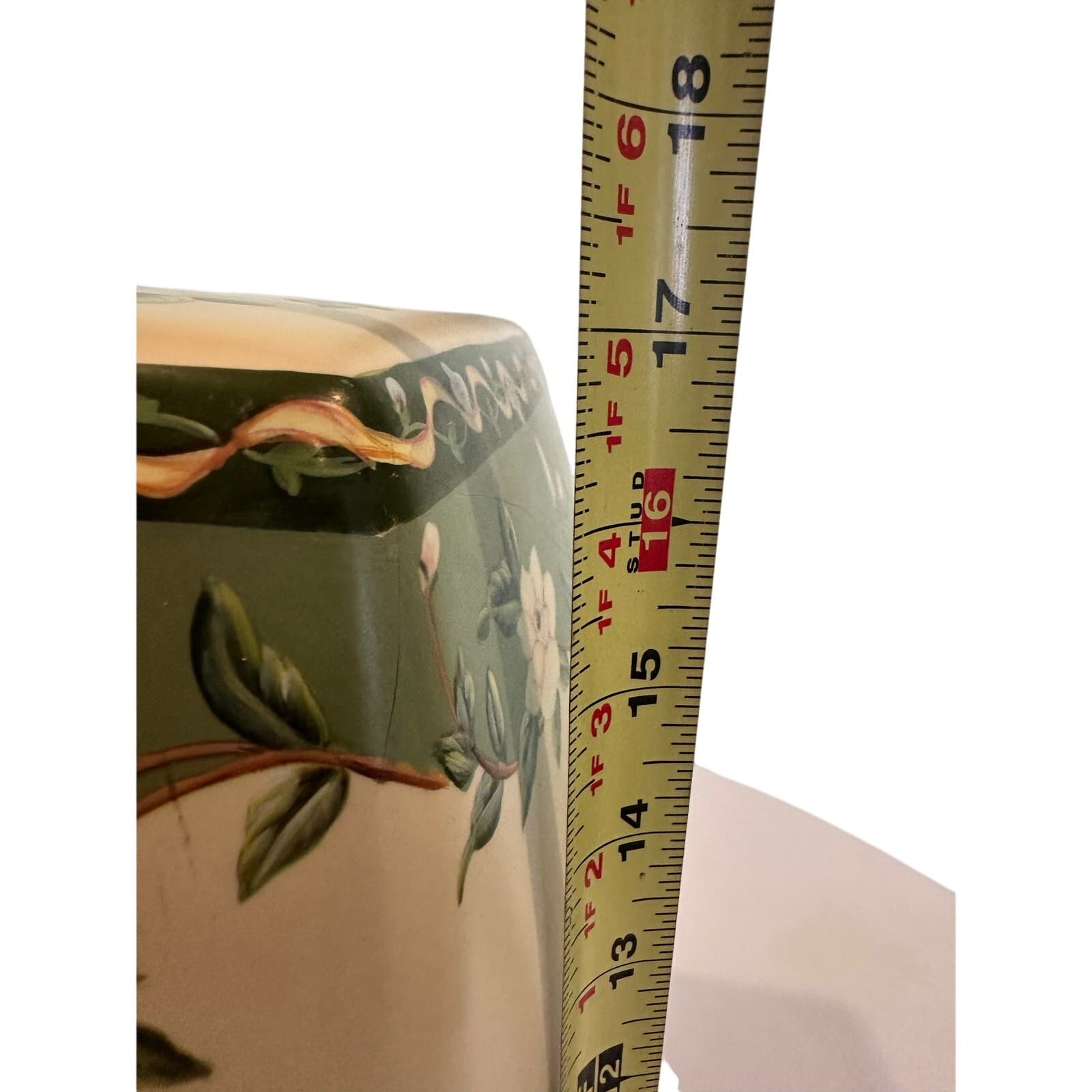 Chinese Porcelain 17-inch Garden Stool Elegant Magnolia Floral Design - Thumbnail 8