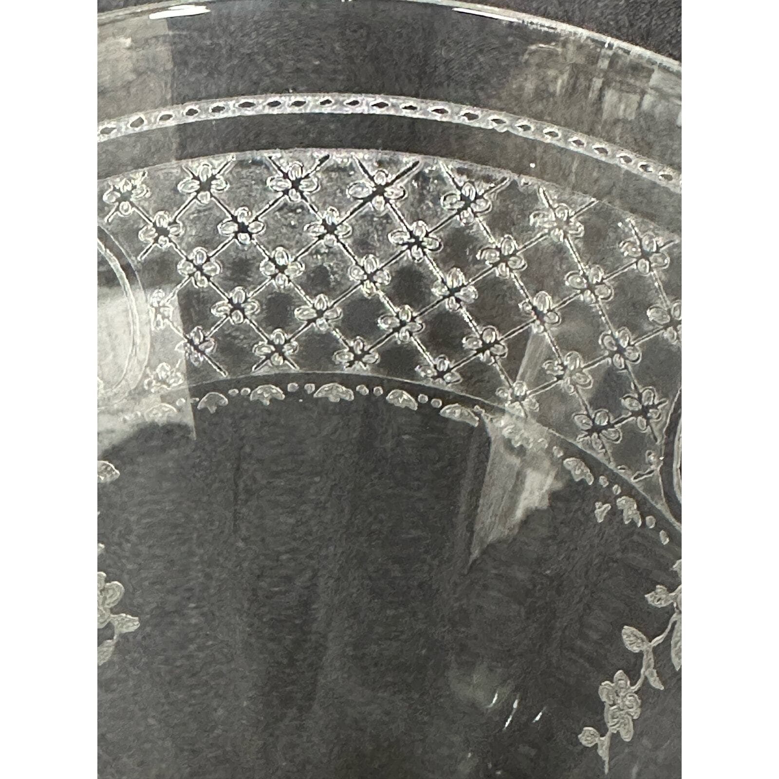 Fostoria 1920's Washington Etch # 266 Crystal Water Goblets-7 3/8" - Thumbnail 4