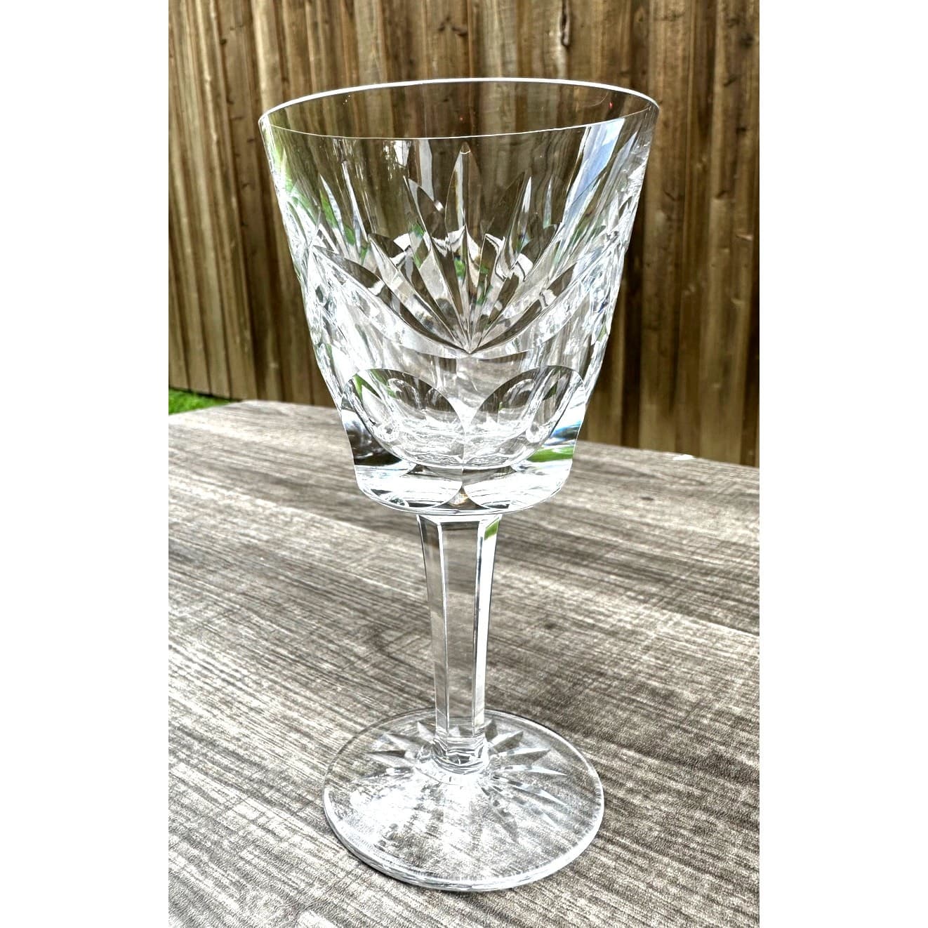 Waterford Crystal Ireland Retired Ashling Cut Claret 5 7/8" Wine Glass-Exquisite - Thumbnail 5