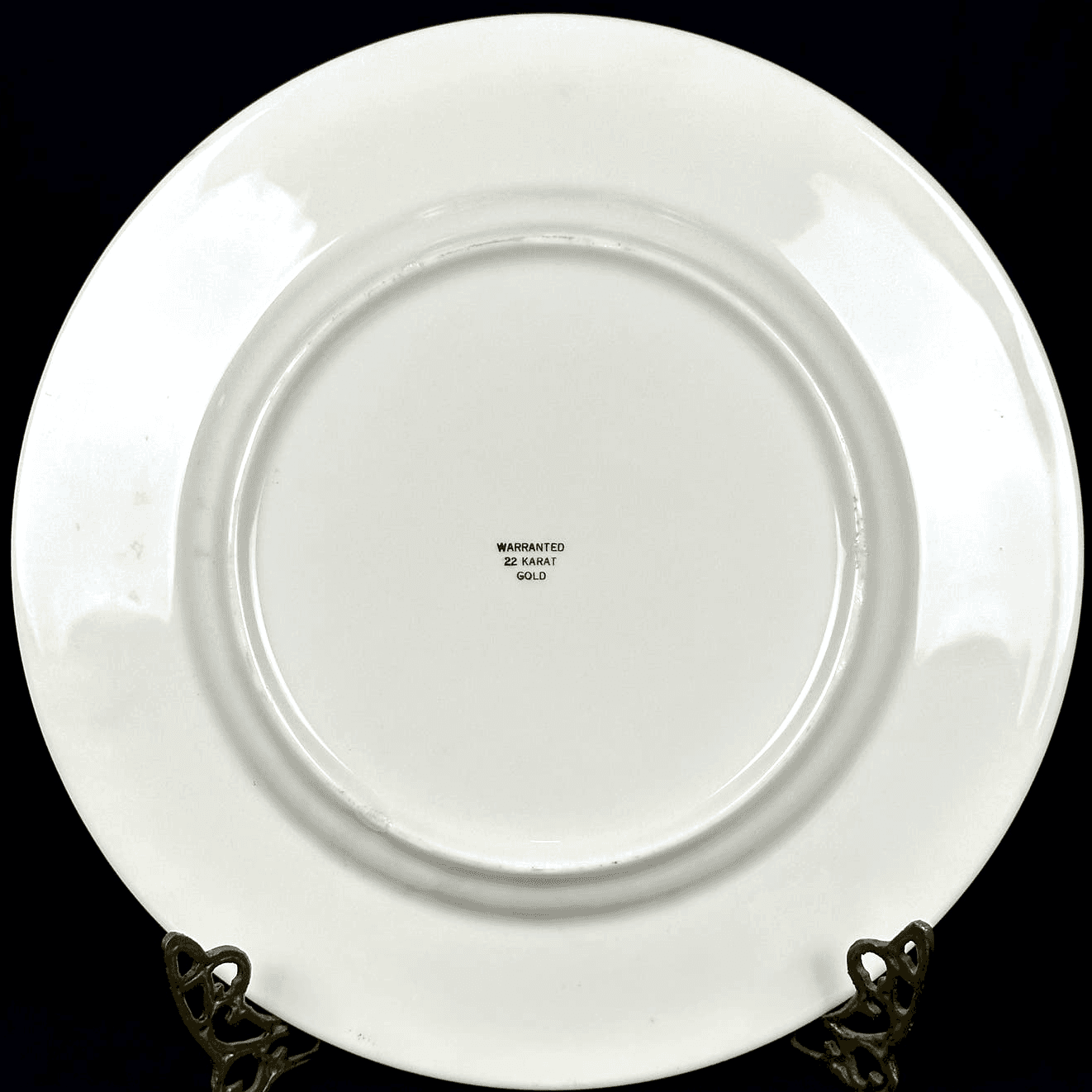 La Petite LP5 China Warranted 22 Karat Gold Filigree Rim Dinner Plate-10 5/8" - Thumbnail 8