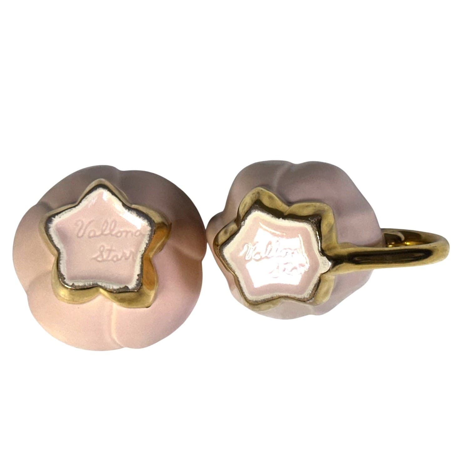 Vallona Starr California Vintage Pottery Mini Pink/Gold Creamer/Open Sugar Set - Thumbnail 6
