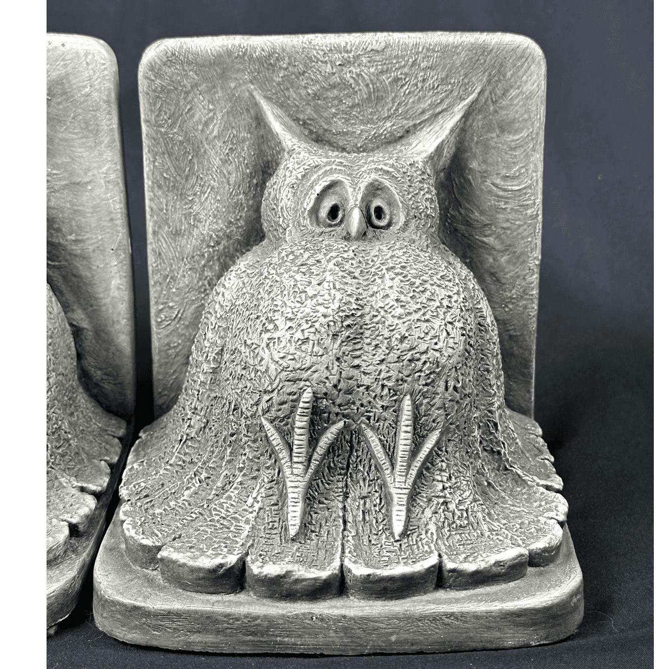 WITT 1973 Signed Fat Owl Vintage Bookends UNIQUE & RARE FIND! SET of 2 - Thumbnail 3