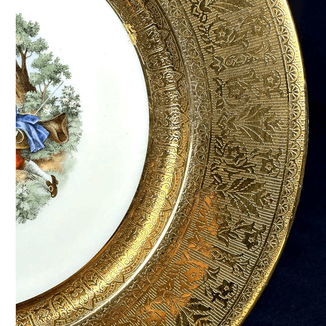 La Petite LP5 China Warranted 22 Karat Gold Filigree Rim Dinner Plate-10 5/8" - Thumbnail 5