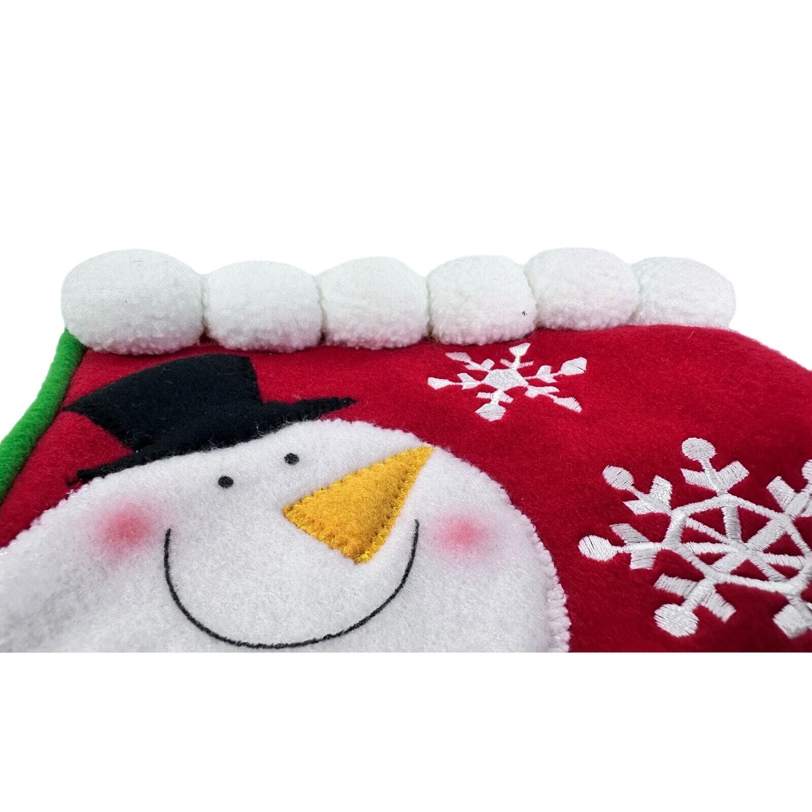 Velvet and Felt Christmas Stockings-Set of 2- Snowman & Christmas Candy!! - Thumbnail 7