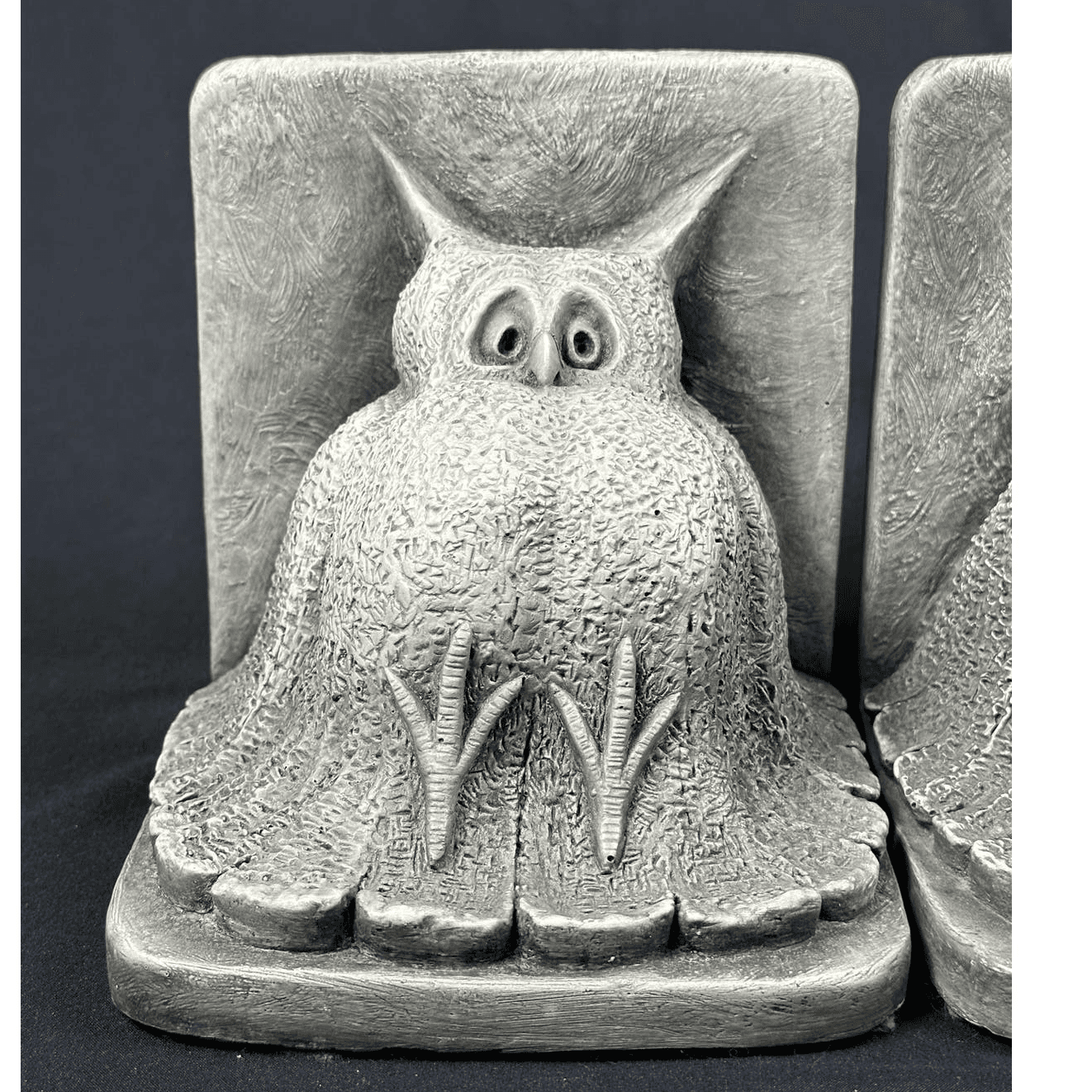 WITT 1973 Signed Fat Owl Vintage Bookends UNIQUE & RARE FIND! SET of 2 - Thumbnail 2
