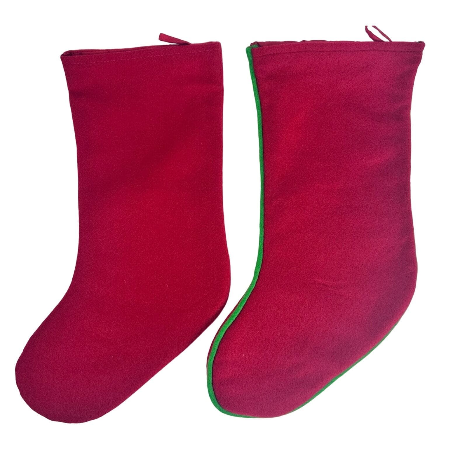 Velvet and Felt Christmas Stockings-Set of 2- Snowman & Christmas Candy!! - Thumbnail 8